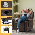 thumbnail image 3 of Dextrus Electric Power Lift Recliner, Massage Sofa with Phone Holder, LED Lighting, USB Ports, and Side Pockets, Perfect for Home Theater, Living Room - Brown, 3 of 5