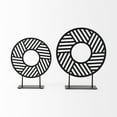 thumbnail image 4 of Petite Black Metal Round Geometric Sculpture, 4 of 6
