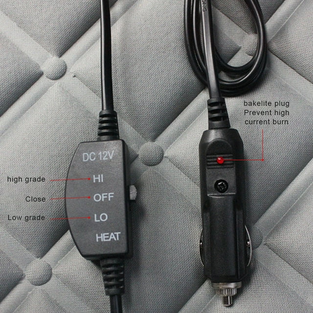 kurtrusly Car Interior Backseat Heated Cushion Rear Chair Comfortable Soft Heating Pad Universal Automobile Thickened Mat Mounted Coffee