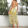 thumbnail image 3 of Traje de baño de una pieza retro para mujer, traje de baño con falda de vacaciones, diseño de vanguardia, 3 of 4