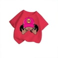 thumbnail image 1 of MEZZALL T-Shirt Graphique Mignon pour Fille, Col Rond, Manches Courtes, Tee d'Été Décontracté, T-Shirts Hauts, Rose Vif, 5-6 Ans, 1 of 3