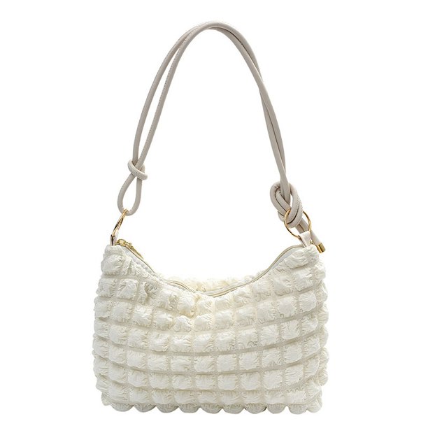 Bolsa Bolsos para axilas de celosía de color sólido retro para mujer Bolsos grandes para mujer