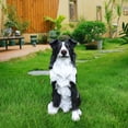thumbnail image 2 of 9.84" Border Collie Sculpture,High-Quality Resin Material with Smooth Finish,Decorative Statue Suitable for Outdoor Use,Black+White, 2 of 5