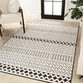 thumbnail image 2 of JONATHAN  Y  Duenas High-Low Two-Tone Monstera Leaf Area Rug 8 X 10 - Cream/Black, 2 of 5