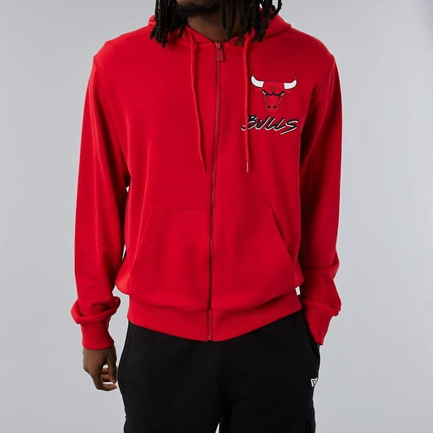 New Era NBA Chicago Bulls Script Full Zip Hoodie Size: XL