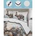 thumbnail image 4 of Sea Turtle Coastal Twin XL Size Down Alternative Comforter, Lightweight Comforter Quilt Bedding Set with Pillow Shams Nautical Summer Beach Starfish All Seasons Bed Comforter Duvet Insert 68"x98", 4 of 7