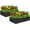 Black(2 Pack), variant on 2 Pack 8x2x1FT Galvanized Raised Garden Beds Kit Outdoor Metal Gardening Planter Box for Vegetable Elevated Flower Herbs,Silver