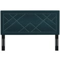 thumbnail image 3 of Reese Nailhead Full / Queen Upholstered Linen Fabric Headboard - Azure, 3 of 4
