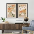 thumbnail image 4 of IDEA4WALL Framed Canvas Print Wall Art Set Mid-Century Gallery Abstract Pastel Flower Blossom Collage Fine Art Farmhouse/Country Wall Decor for Living Room, Bedroom, Office - 16"x24"x2 Black, 4 of 5