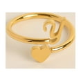 thumbnail image 1 of Xihbxyly Anillos de Inicial de Oro, Anillo Apilable con Letra Abierta, Joyería Ajustable con Alfabeto, Regalos Personalizados Únicos, Accesorio de Moda para Mujer, Perfecto para Mamá o Novia., 1 of 3