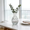 thumbnail image 4 of Clear Glass Bud Vase, Small Decorative Floral Vessel, Modern Table Centerpiece Vase, Transparent Flower Holder, Elegant Accent for Living Room, Bedroom, Office, Wedding & Home Floral Arrangement, 4 of 7