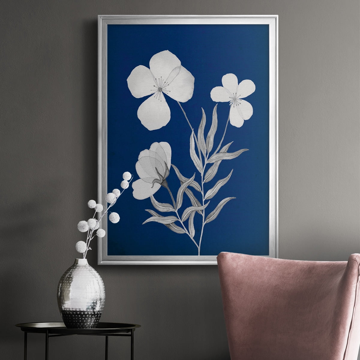 Indigo Sketch I Premium Framed Print - Ready to Hang