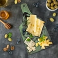 thumbnail image 5 of Tattoo Cutting Board, Head of Wolf the Fierce Warrior Big Dog of the Forest Winter Season Theme Image, Tempered Glass Cutting and Serving Board, Wine Bottle Shape, White and Black, by Ambesonne, 5 of 5