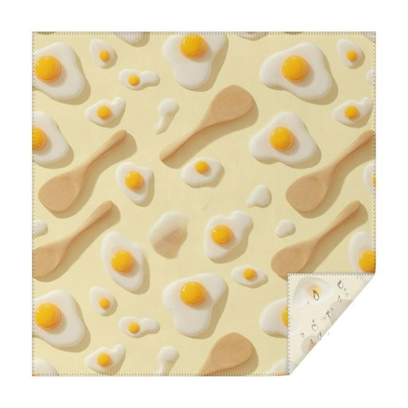 Square Tablecloth 42x42 Inch – Waterproof Polyester Printed Table Cover, Wrinkle Resistant & Washable for Kitchen Dining Picnic Party Decor, Single-v4-15, White