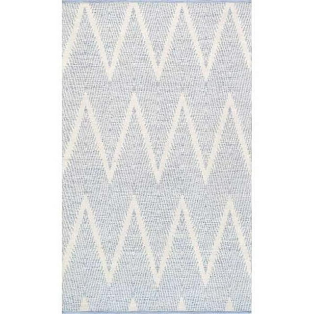 Pasargad PLW-05 8x10 8 x 10 Pi.simplicity Collection Aqua Main - Tapis de Coton Tissé&44; Ivoire