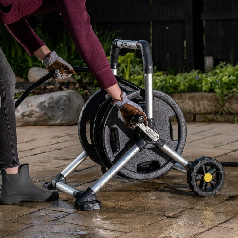 Gorilla 150 ft. Aluminum Zero-Rust Garden Hose Reel - Walmart.com