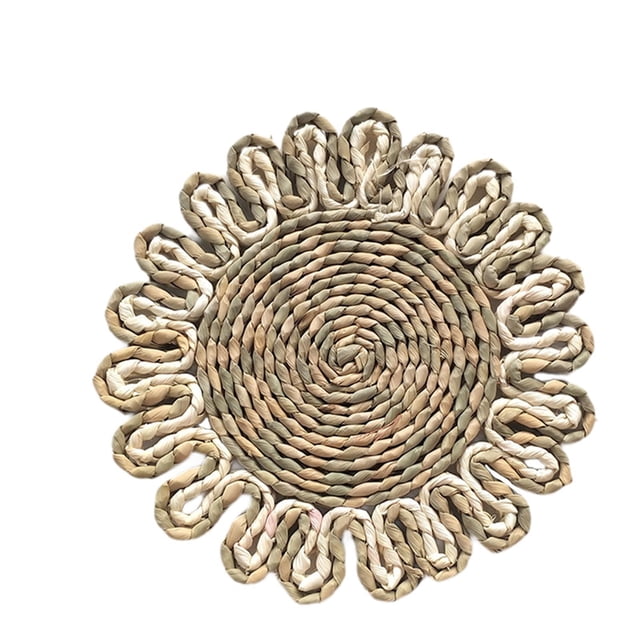 Mantel Individual hecho a mano, decoración navideña, cuencos de protección para granja, cocina, taza de café rústica decorativa, tapete para mesa de 26cm