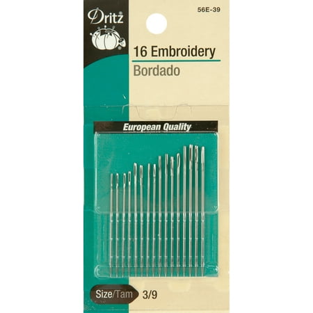 Dritz Embroidery Hand Needles 16/Pkg-Size 3/9