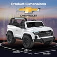 thumbnail image 6 of East doll 24 Volt Power Ride on Toys Car for Big Kids, Licensed Chevrolet 2 Seater Ride-on UTV Cars, 24V Ride ons, 800W Motor, Remote Control, 2-5MPH, Electric Car, White, 6 of 7