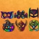 thumbnail image 2 of 24 Uds. Máscaras de papel para rascar, lindas máscaras de Halloween con palos y cuerda, máscara de Cosplay para fiesta FLhrweasw Nuevo, 2 of 8