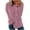 Pink, variant on LEAVINGSUO Womens Tops Womens Plus Size $5 Women Long Sleeves Casual Shirts Color Round Neck Sweatshirt Pullover Loose Tunic Tops Beige XXXL