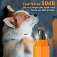 thumbnail image 5 of Pet Nail Grinder for Dog Cat, 5-Speeds Dog Nail Grinder 1200mAh Rechargeable Trimmer LED Light Nail Grooming Clipper for Small Medium Pets, 5 of 7