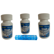 Stool Softener 100 mg 30 Capsules Each Pack of 3 With one Multicolor Eleganceinlife Weekly Pill Planner