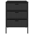 thumbnail image 3 of vidaXL Armoire de Rangement de Jardin Noire 55x59x80 cm en Rotin Poly, 3 of 5