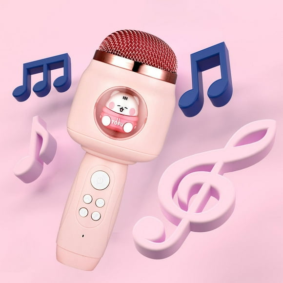 BELOVING Bluetooth Microphone Handheld Mic Speaker Machine for Birthday Party Adults Pink