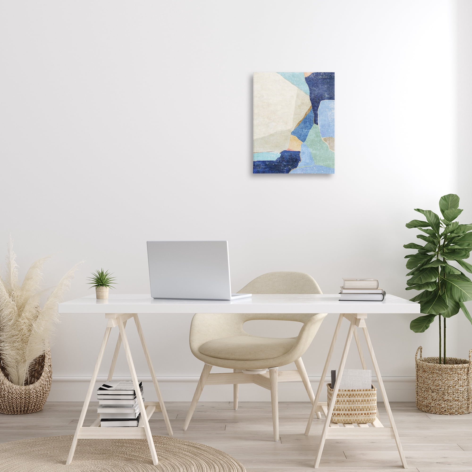 Stupell Industries Geometric Patterned Shapes Abstract Painting Gallery Wrapped Canvas Art Print Wall Art, 16 x 20
