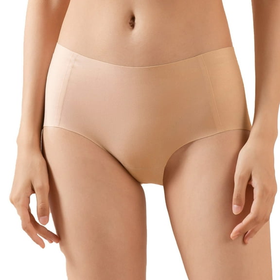 Large-Sized Underwear for Women Mid-Low Waist High Elasticity Underpants Butt Lifting Cinched Waist Panties Solid Color Briefs