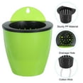 thumbnail image 4 of Unique Bargains 4 Inch Self Watering Plant Pot Hanging Planters with S Hooks, Green 3 Pack, 4 of 7