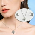 thumbnail image 4 of Four Leaf Clover Necklace Earrings Set, 4 of 6