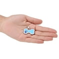 thumbnail image 3 of Etiqueta de identificación de mascota de aleación, colgante de identificación con nombre de Animal para perro y gato, forma de hueso (azul), 3 of 6