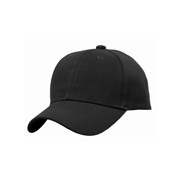 TopHeadwear Blank Kids Youth Baseball Adjustable Hook and Loop Closure Hat Black