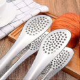 thumbnail image 4 of Stainless Steel Kitchen Tongs Salad Tongs Bbq Tongs Heavy Duty Serving Food Tongs For Frying, Cooking, Clipping Toast Bread, Grilling, Buffet Serving, 4 of 5