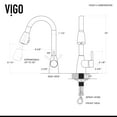 thumbnail image 4 of VIGO Graham Single Handle Pull-Down Sprayer Kitchen Faucet in Matte Black, 4 of 11