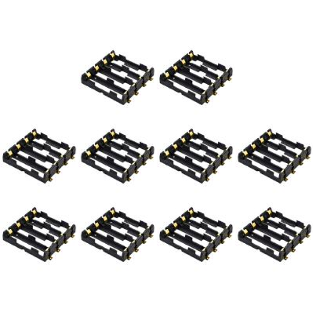 Soporte de batería SMT 18650 Banco de energía recargable 3,7 V con clavijas de bronce (4 ranuras)