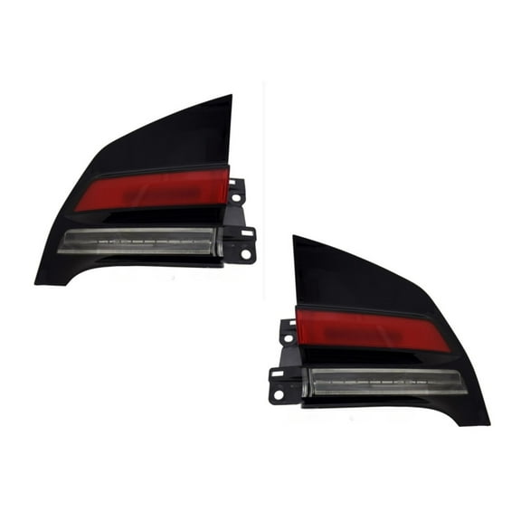 KarParts360 For Toyota Prius 2023 2024 Tail Light Driver And Passenger Side | Pair | Outer | CAPA | Red & Clear Lens | LED PMMA Plastic Lens w/Bulbs | TO2804167C, TO2805167C | 81561-47510, 81551-4751