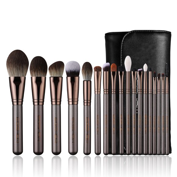 Ensemble de Pinceaux de Maquillage Professionnel, Eigshow Pinceaux de Maquillage Parfaits pour Fond de Teint Poudre Visage Mélangeur Blush Bronzer Eyeliner Fard à Paupières Sourcils avec Étui, Meilleur Cadeau pour Femmes, Voyage