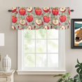 thumbnail image 2 of Red Apples Kitchen Valances for Windows, Modern Art Watercolor Bathroom Window Valances 60x18 Inch Rod Pocket Window Treatments Valance Curtains for Living Room Bedroom Decor, 2 of 9