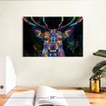 thumbnail image 3 of Elephant Stock Deer Color Grunge Wall Art - Horizontal Canvas Wall Art - Living Room Wall Decor - Animal Canvas - Brown And Orange Decor - 12" x 8", 3 of 8