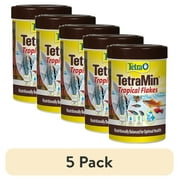 (5 pack) TetraMin Tropical Flakes Nutritionally Balanced Diet For Tropical Aquarium Fish, 1 oz.