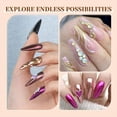 thumbnail image 4 of Polvo de espejo mágico para resaltar el arte de las uñas, combinación de 6 colores, combinación que combina con todo, 4 of 5