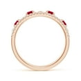 thumbnail image 2 of ANGARA Natural Nature Inspired Round Ruby & Diamond Filigree Ring in 14K Rose Gold for Women (Size-3mm) | July Birthstone, Birthday, Anniversary, Jewelry Gift for Women | Natural Ruby Ring, 2 of 9