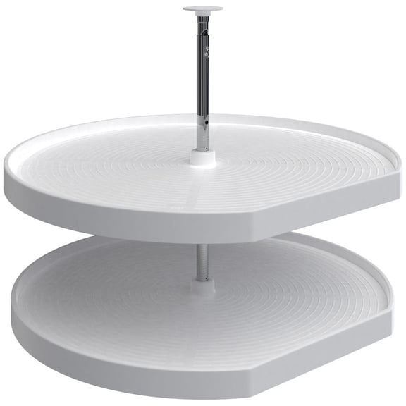 Rev-A-Shelf LD-2262-32-11-1 Lazy Daisy Polymer Double 2 Tier 32"W D Shaped Lazy Susan -