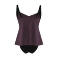 thumbnail image 6 of Jsaierl 2 Piece Tankini Swimsuits Women High Waisted Summer Cute Print Push Up Swimwear Athletic Tankini Tops with Pants Tankini Bathing Suits S-2XL, 6 of 8