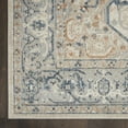thumbnail image 5 of Nourison Malta Bordered Floral Medallion Indoor Area Rug Ivory/Grey 5'3" x 7'7", 5 of 8