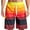 AB384 Red, variant on Men'S Swim Trunks Color Block Striped Print Drawstring Elastic Waist Straight Leg Swim Shorts Casual Classic Fit Gentleman Holiday Swim Wear Orange Size 30