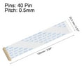 thumbnail image 2 of Unique Bargains FFC Cable 0.5mm Pitch 40 Pin 100mm Flat Ribbon Cable for LCD Screen B Type 2 Pack, 2 of 6